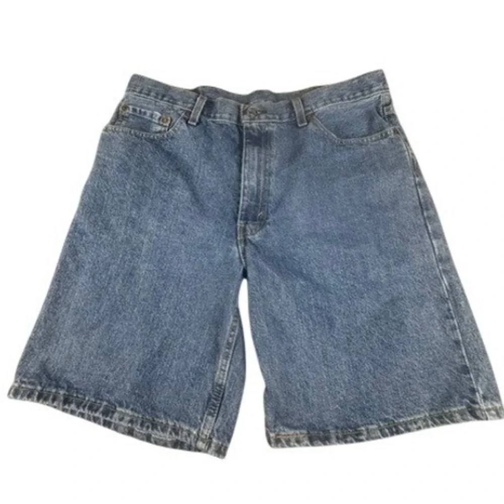 Levi's Denim Shorts Mens 36 550 Relaxed Fit Medium Wash Blue Jean Shorts